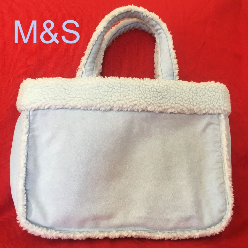pale blue suede handbag